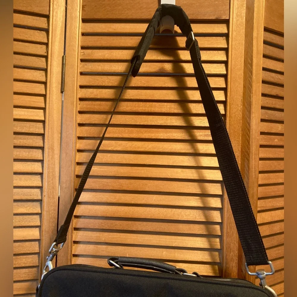Tarsus Black Canvas Laptop Briefcase